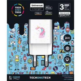 Chargeur mural Tech One Tech TEC2501 Blanc (1 Unité) de Tech One Tech, Chargeurs - Réf : S9907650, Prix : 6,82 €, Remise : %