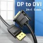 Adaptateur DisplayPort vers DVI Vention HAFBH Noir 1 m de Vention, Câbles DVI - Réf : S9908555, Prix : 7,62 €, Remise : %