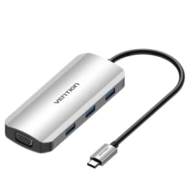 Hub USB Vention TOIHB 100 W Prateado de Vention, Hubs USB - Ref: S9908887, Preço: 25,36 €, Desconto: %