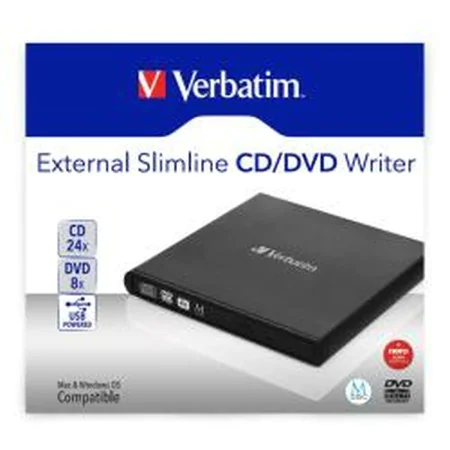 External Recorder Verbatim Slimline CD/DVD 24x by Verbatim, External optical drive units - Ref: S9908980, Price: 37,97 €, Dis...