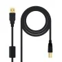 USB 2.0 A to USB B Cable NANOCABLE 10.01.1203 Black 3 m (1 Unit) by NANOCABLE, USB Cables - Ref: S9910340, Price: 5,08 €, Dis...