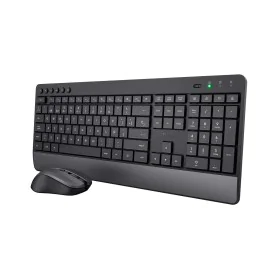 Tastatur mit Maus Trust Trezo Schwarz Qwerty Spanisch von Trust, Tastatur-Maus-Sets - Ref: S9910546, Preis: 38,96 €, Rabatt: %