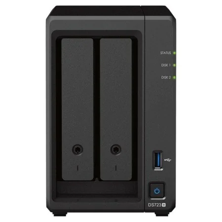 NAS Network Storage Synology DS723+ Black AM4 Socket: AMD Ryzen™ AMD Ryzen R1600 by Synology, Network attached storage - Ref:...