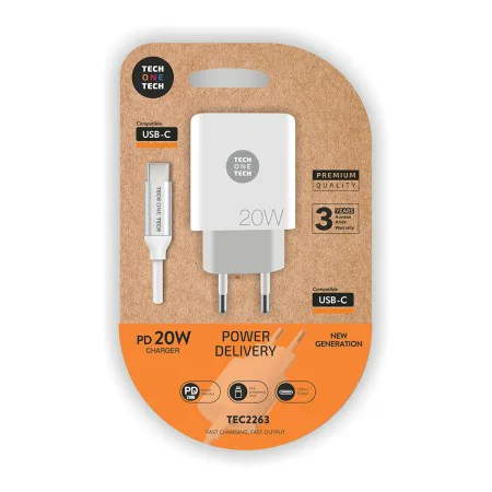 Cargador de Pared + Cable USB-C Tech One Tech TEC2263 de Tech One Tech, Cachimbas electrónicas y accesorios - Ref: S9911131, ...