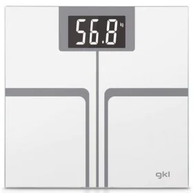 Digital Bathroom Scales GKL FITMAX WHITE 200 kg White Polyester by GKL, Scales - Ref: S9912299, Price: 24,60 €, Discount: %