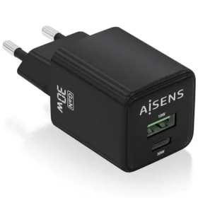 Wandladegerät Aisens ASCH-30W2P038-BK Schwarz 30 W (1 Stück) von Aisens, Ladegeräte - Ref: S9912629, Preis: 9,51 €, Rabatt: %