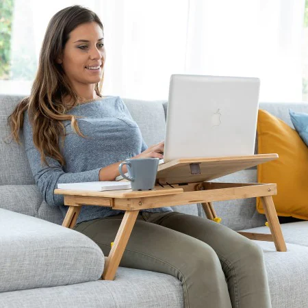 Bamboo Folding Side Table Lapwood InnovaGoods by InnovaGoods, Computer desks and tables - Ref: V0103031, Price: 29,90 €, Disc...