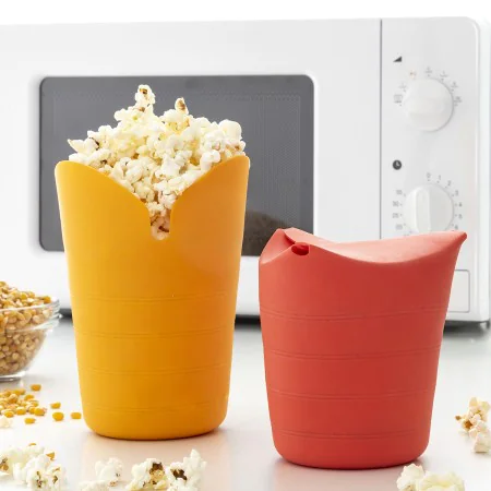 Contenitori per Pop-corn Pieghevoli in Silicone Popbox InnovaGoods (Pacco da 2) di InnovaGoods, Conservazione di alimenti - R...