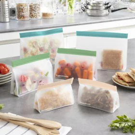 Conjunto de Sacos Reutilizáveis Herméticos Zags InnovaGoods 6 Unidades de InnovaGoods, Armazenamento de alimentos - Ref: V010...