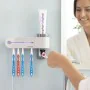 Esterilizador UV de Cepillos Dentales con Soporte y Dispensador de Dentífrico Smiluv InnovaGoods de InnovaGoods, Soportes y d...