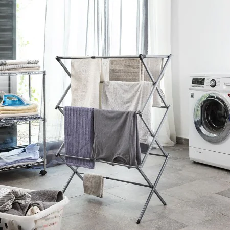 Folding and Extendable Metal Clothes Dryer with 3 Levels Cloxy InnovaGoods 11 Bars by InnovaGoods, Indoor Airers - Ref: V0103...