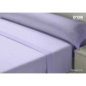 Jeu de draps D'Or TRIANA Mauve Lit 1 persone Franela de D'Or, Draps et taies d'oreiller - Réf : D2101712, Prix : 30,79 €, Rem...