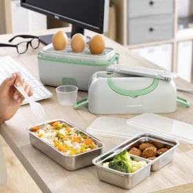 3-in-1 Electric Steamer Lunch Box with Recipes Beneam InnovaGoods by InnovaGoods, Food storage - Ref: V0103311, Price: 29,90 ...