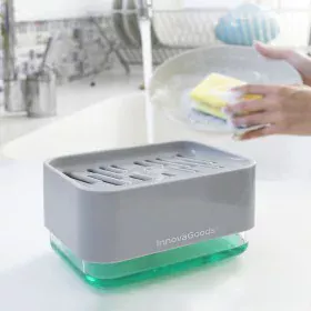 Dispenser di Sapone 2 in 1 per Lavandino Pushoap InnovaGoods di InnovaGoods, Attrezzi per la pulizia - Rif: V0103313, Prezzo:...