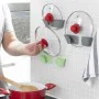 Set di 3 Supporti Adesivi per Coperchi da Cucina Smarack InnovaGoods di InnovaGoods, Ripiani e supporti - Rif: V0103331, Prez...