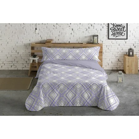 Duvet cover set Hosteline Lineas Light mauve Single 3 Pieces by Hosteline, Quilts and quilt covers - Ref: D2101881, Price: 21...