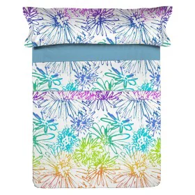 Jeu de draps Lois HIPPY Bleu Lit 1 persone de Lois, Draps et taies d'oreiller - Réf : D2102163, Prix : 24,10 €, Remise : %