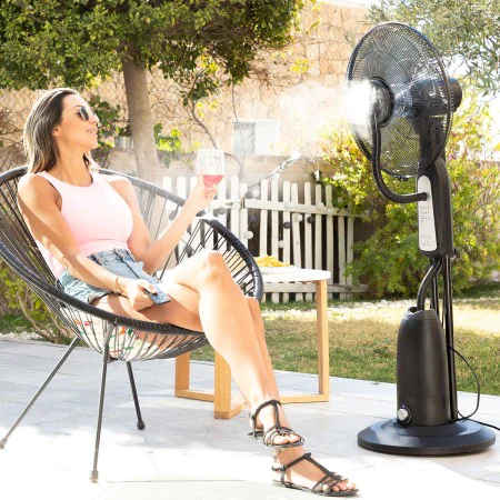 Nebuliser Pedestal Fan with Remote Control InnovaGoods Mistinn Black 90 W 2,8 L by InnovaGoods, Pedestal Fans - Ref: V0103698...