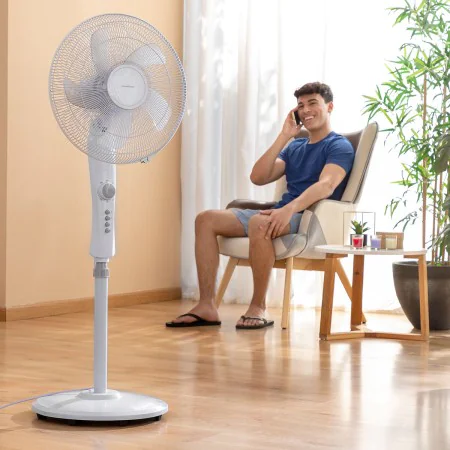 Ventilador de Pé InnovaGoods Freshinn Branco 45 W de InnovaGoods, Ventiladores de pedestal - Ref: V0103699, Preço: 44,90 €, D...