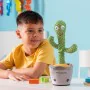 Cactus Bailarín y Parlanchín Recargable con Música y LED Multicolor Pinxi InnovaGoods de InnovaGoods, Mascotas electrónicas -...