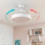 Ventilatore da Soffitto con Luce LED e 4 Pale Retrattili Blalefan InnovaGoods Bianco 72 W Ø49,5-104 cm di InnovaGoods, Ventil...