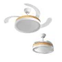 Ventilateur de Plafond avec Lumière LED et 4 Pales Rétractables Blalefan InnovaGoods Bois 72 W Ø49,5-104 cm de InnovaGoods, V...