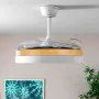 Ventoinha de Teto com Luz LED e 4 Pás Retráteis Blalefan InnovaGoods Madeira 72 W Ø49,5-104 cm de InnovaGoods, Ventiladores d...