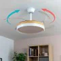 Ventilateur de Plafond avec Lumière LED et 4 Pales Rétractables Blalefan InnovaGoods Bois 72 W Ø49,5-104 cm de InnovaGoods, V...