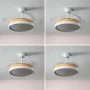 LED Ceiling Fan with 4 Retractable Blades Blalefan InnovaGoods Wood 72 W Ø49,5-104 cm by InnovaGoods, Ceiling Fans - Ref: V01...