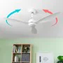 Ventilatore da Soffitto con Luce LED e 3 Pale ABS Flaled InnovaGoods Bianco 36 W 52" Ø132 cm di InnovaGoods, Ventilatori da s...