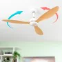 Ventilateur de Plafond avec Lumière LED et 3 Pales ABS Wuled InnovaGoods Bois 36 W 52" Ø132 cm de InnovaGoods, Ventilateurs d...