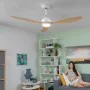 Ventilador de Techo con Luz LED y 3 Aspas ABS Wuled InnovaGoods Madera 36 W 52" Ø132 cm de InnovaGoods, Ventiladores de techo...