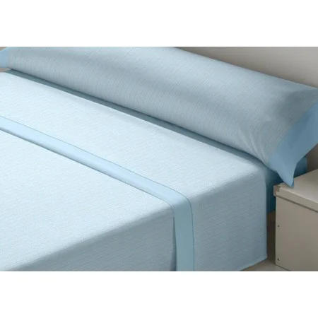 Jeu de draps D'Or CEBRA Bleu Lit ½ persones Franela de D'Or, Draps et taies d'oreiller - Réf : D2102558, Prix : 39,01 €, Remi...