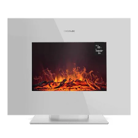 Camino Elettrico Decorativo da Parete Cecotec ReadyWarm 2700 Design Flames Bianco 1000 - 2000 W di Cecotec, Caminetti elettri...