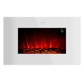 Chimenea Eléctrica Decorativa de Pared Cecotec ReadyWarm 3590 Flames Connected Blanco 1000 - 2000 W de Cecotec, Chimeneas elé...