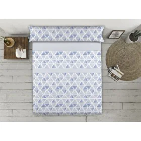 Conjunto de Lençóis Happy Home TRIANGLES AH Azul Solteiro de Happy Home, Lençóis e capas de almofadas - Ref: D2102648, Preço:...