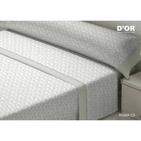 Juego de Sábanas D'Or ROMA Gris Cama de 120 Franela de D'Or, Sábanas y fundas de almohada - Ref: D2102918, Precio: 36,68 €, D...