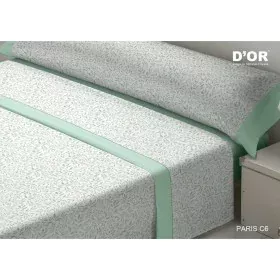 Conjunto de Lençóis D'Or PARIS Verde Solteiro Franela de D'Or, Lençóis e capas de almofadas - Ref: D2102938, Preço: 36,68 €, ...