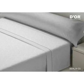 Jeu de draps D'Or BERLIN Gris Lit 1 persone Franela de D'Or, Draps et taies d'oreiller - Réf : D2102956, Prix : 34,81 €, Remi...