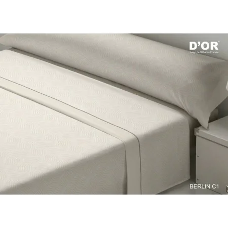 Bedding set D'Or BERLIN Beige Small double Franela by D'Or, Sheets and pillowcases - Ref: D2102959, Price: 36,68 €, Discount: %