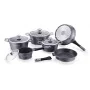 Batteria da Cucina Royalty Line ES2014M Grigio Argentato 14 Parti di Royalty Line, Set di padelle e pentole - Rif: D0600108, ...