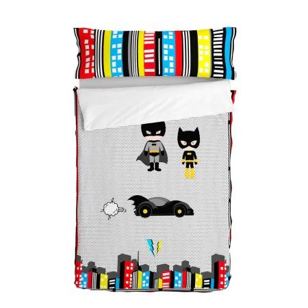 Capa de Edredão HappyFriday Mr Fox Bat Multicolor 90 x 200 cm de HappyFriday, Sacos-cama - Ref: D1611262, Preço: 71,80 €, Des...