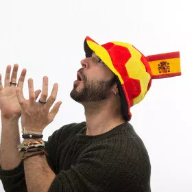 Football Hat with Spanish Flag Embellishment by BigBuy Party, Party items - Ref: H2500136, Price: 1,46 €, Discount: %