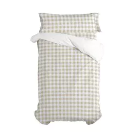 Duvet cover set HappyFriday Basic Kids Beige Single Gingham 2 Pieces by HappyFriday, Quilts and quilt covers - Ref: D1611889,...