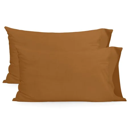 Pillowcase HappyFriday BASIC Terracotta 50 x 75 cm 2 Pieces by HappyFriday, Sheets and pillowcases - Ref: D1612482, Price: 16...