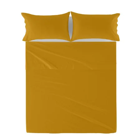 Drap HappyFriday Basic Moutarde 160 x 270 cm de HappyFriday, Draps et taies d'oreiller - Réf : D1612543, Prix : 18,15 €, Remi...