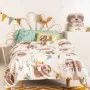 Conjunto de capa de edredom HappyFriday Moshi Moshi Happy Sloth Multicolor Solteiro 2 Peças de HappyFriday, Edredão e capas d...