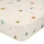 Fitted sheet HappyFriday MINI Beige Multicolour 60 x 120 x 14 cm animals by HappyFriday, Sheets and pillowcases - Ref: D16132...