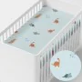 Drap housse HappyFriday MINI Bleu Multicouleur 60 x 120 x 14 cm Dinosaures de HappyFriday, Draps et taies d'oreiller - Réf : ...