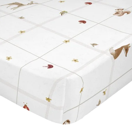 Drap housse HappyFriday MINI Blanc Multicouleur 60 x 120 x 14 cm de HappyFriday, Draps et taies d'oreiller - Réf : D1613521, ...